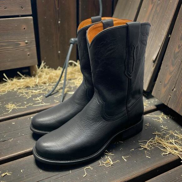 Ariat Bench Made Clanton Western Boot Black Mens Size 8.5 Fast Ship - Picture 3 of 13